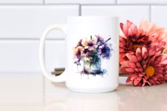 Abstract Jar Petunia Sublimation Clipart Product Image 2