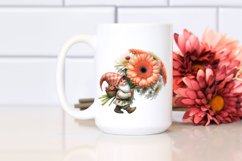 Detailed Gnome with Gerbera Bouquet Clipart Product Image 2