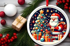 Round Christmas Ornament Sublimation|Clipart Product Image 2