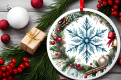 Round Christmass Ornament PNG Product Image 2