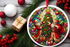 Round Christmass Ornament PNG Product Image 2