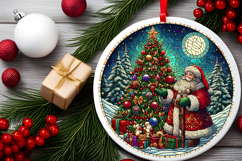 Round Christmass Ornament PNG Product Image 2