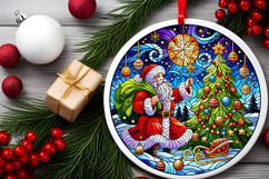 Round Christmass Ornament PNG Product Image 2