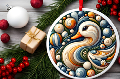 Round Christmass Ornament PNG Product Image 2