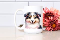 Cute Baby Collie Watercolor Clipart Product Image 2