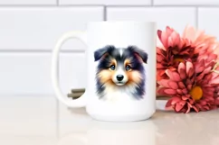 Cute Baby Collie Watercolor Clipart Product Image 2