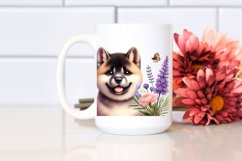 Funny Akita Watercolor Clipart Product Image 2