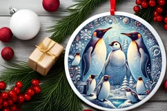 Round Christmas Ornament Sublimation|Clipart Product Image 1