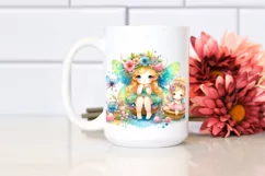 Colorful Small Cute Fairy | Clipart Product Image 2