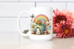 Cat House Rainbow Bird Butterfly Sublimation Clipart Product Image 2