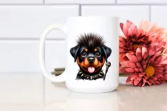 Rottweiler Punk Singer Human Like | Sublimation Clipart Product Image 2