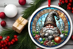 Round Christmas Ornament Sublimation|Clipart Product Image 1