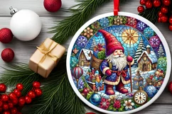 Round Christmas Ornament Sublimation|Clipart Product Image 1