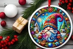 Round Christmas Ornament Sublimation|Clipart Product Image 1