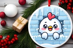 Round Christmas Ornament Sublimation|Clipart Product Image 2