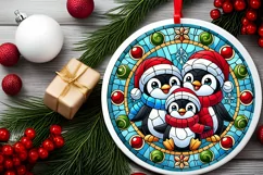 Round Christmas Ornament Sublimation|Clipart Product Image 2