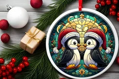 Round Christmas Ornament Sublimation|Clipart Product Image 2