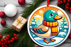 Round Christmass Ornament PNG Product Image 2