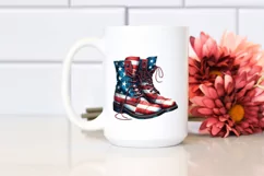 Detailed Boots USA Colors | Sublimation Clipart Product Image 2