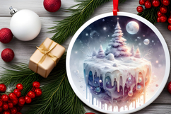 Round Christmass Ornament PNG Product Image 2