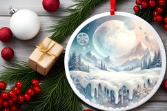 Round Christmas Ornament Sublimation|Clipart Product Image 2