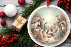 Round Christmass Ornament PNG Product Image 2
