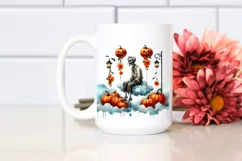 Watercolor Style Simplistic Halloween Zombie Sitting on Product Image 2