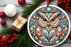 Round Christmass Ornament PNG Product Image 2