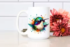 Vibrant Quirky Hummingbird Sticker | Artistic Summer Clipart Product Image 2