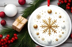 Round Christmas Ornament Sublimation|Clipart Product Image 2