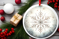 Round Christmass Ornament PNG Product Image 2