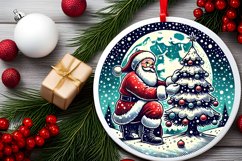 Round Christmas Ornament Sublimation|Clipart Product Image 2
