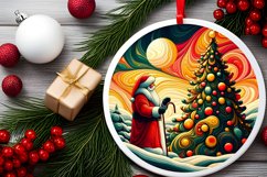 Round Christmas Ornament Sublimation|Clipart Product Image 2