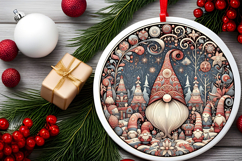 Round Christmass Ornament PNG Product Image 2