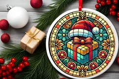 Round Christmas Ornament Sublimation|Clipart Product Image 2