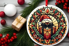 Round Christmas Ornament Sublimation|Clipart Product Image 2