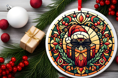 Round Christmass Ornament PNG Product Image 2