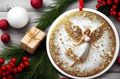 Round Christmas Ornament Sublimation|Clipart Product Image 2