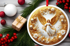 Round Christmass Ornament PNG Product Image 2