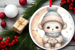 Cute Pastel Digital Painting Featuring Cute Baby Monkey PNG Product Image 2