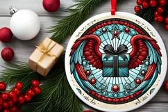 Round Christmas Ornament Sublimation|Clipart Product Image 1