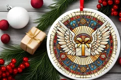 Round Christmas Ornament Sublimation|Clipart Product Image 1