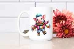 Cute Baby Pig Dancing PNG Product Image 2
