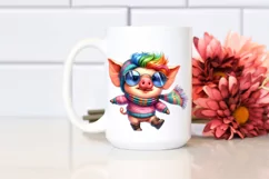 Cute Baby Pig Dancing PNG Product Image 2