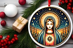 Round Christmas Ornament Sublimation|Clipart Product Image 2
