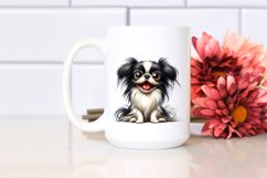 Colorful Japanese Chin Sitting | Sublimation Clipart Product Image 2