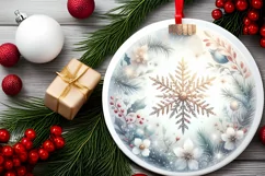 Round Christmas Ornament Sublimation|Clipart Product Image 2