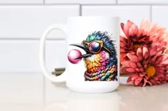 Vibrant Quirky Bird Sticker | High Detail Clipart Product Image 2