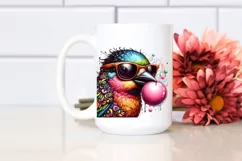 Vibrant Quirky Bird Sticker | High Detail Clipart Product Image 2