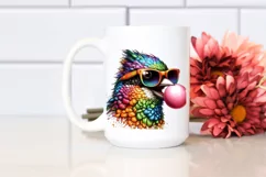 Vibrant Quirky Bird Sticker | High Detail Clipart Product Image 2